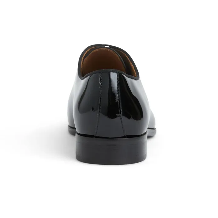 Bruno Magli Angelo Whole Cut Oxford Black Patent Men Laceups and Oxfords
