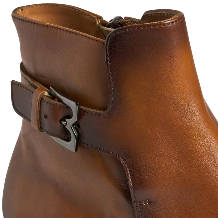 Bruno Magli Angiolini Leather Dress Boot 8211 Cognac Men Boots