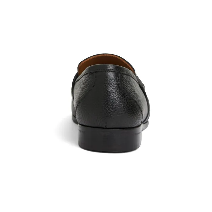 Bruno Magli Arlo Slip On Side Bit Loafer Black Leather Men Casual Shoes