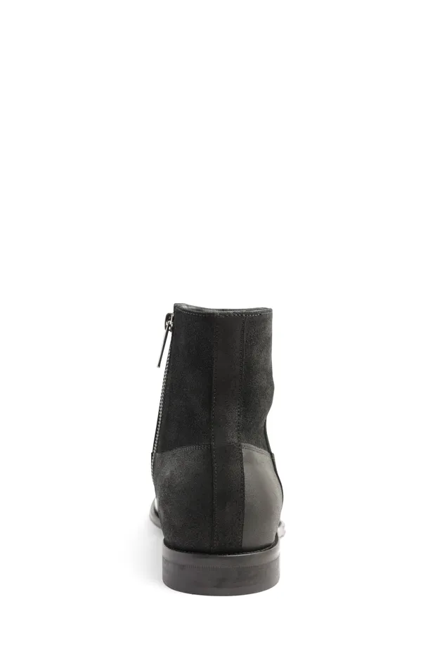 Bruno Magli Armando Patent Ombre Suede Zip Boot 8211 Black Men Boots