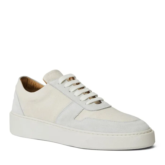 Bruno Magli Darian Sneaker Off White Canvas Men Sneakers
