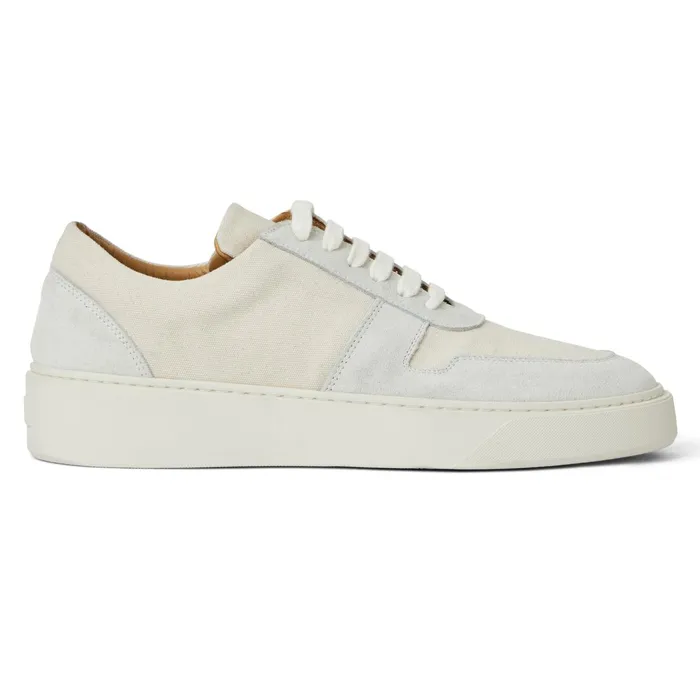 Bruno Magli Darian Sneaker Off White Canvas Men Sneakers