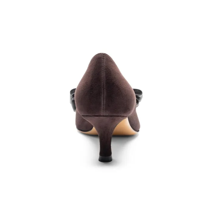 Bruno Magli Nadia Pump Brown Suede Women Heels