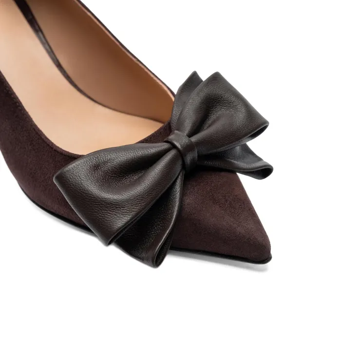Bruno Magli Nadia Pump Brown Suede Women Heels