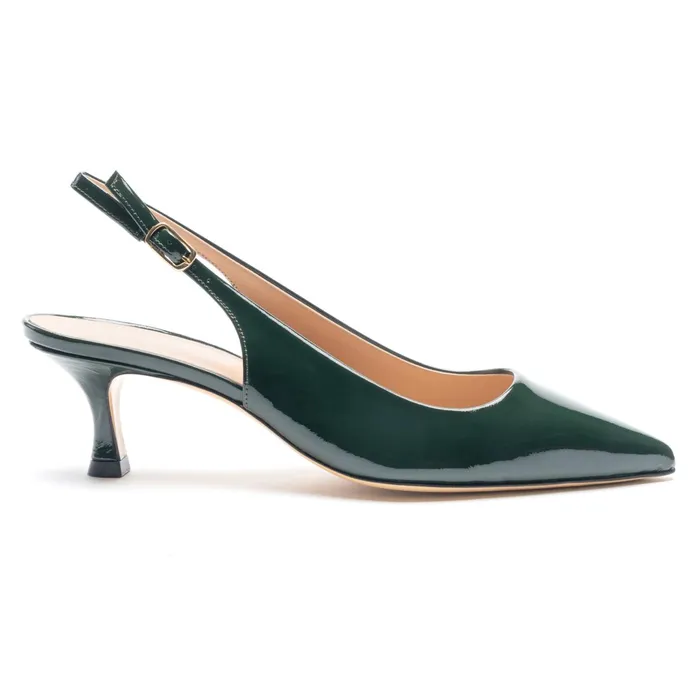Bruno Magli Palerma Slingback Pump Emerald Patent Women Pumps