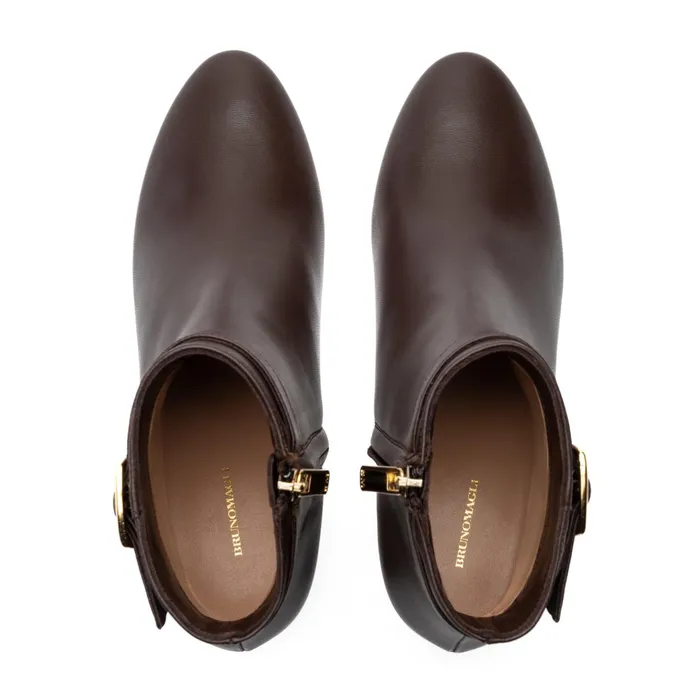 Bruno Magli Petra Side Zip Boot Brown Women Boots