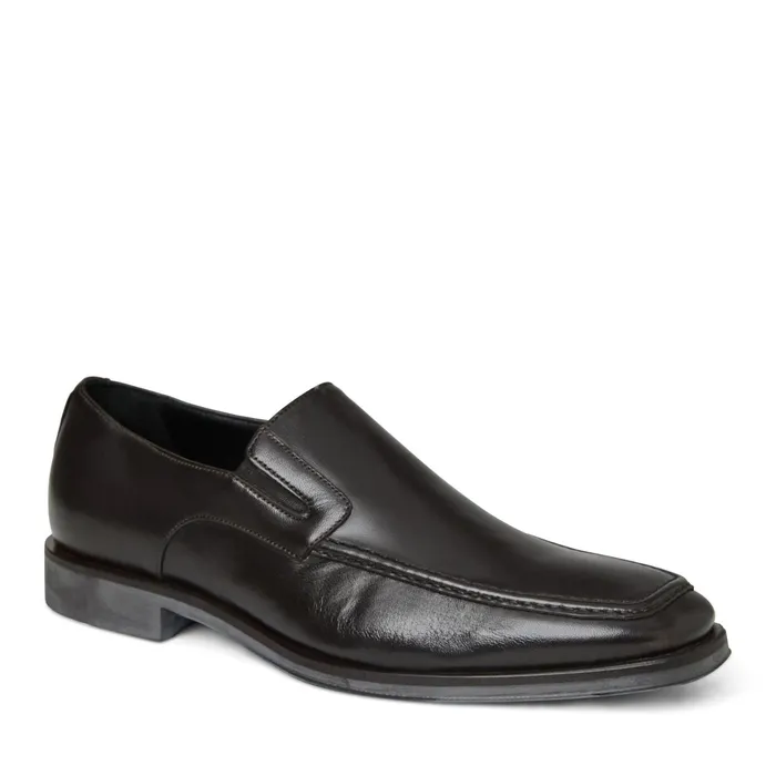 Bruno Magli Raging Leather Slipon 8211 Dark Brown Leather Men Dress Shoes