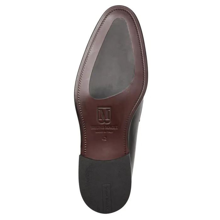 Bruno Magli Sante Double Gore Classic Bit Leather LoaferBlack Men Loafers and Slipons