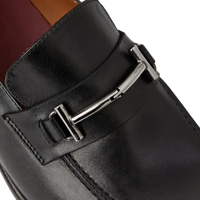 Bruno Magli Sante Double Gore Classic Bit Leather LoaferBlack Men Loafers and Slipons