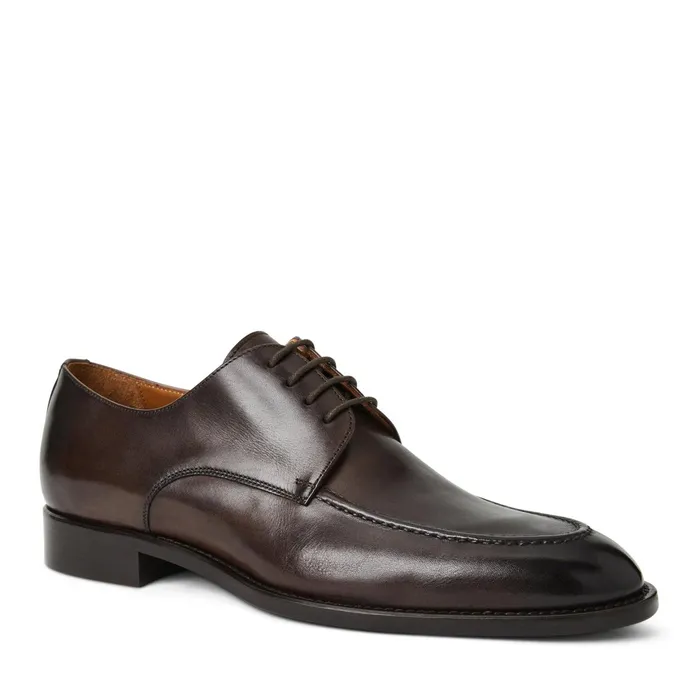 Bruno Magli Santino Classic Leather DerbyBrown Men Laceups and Oxfords
