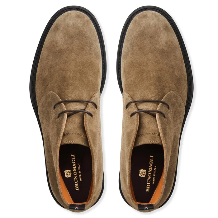 Bruno Magli Taddeo Classic Chukka Suede BootTaupe Men Boots