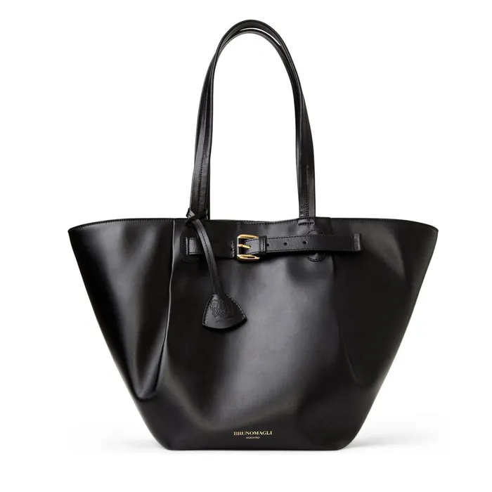 Bruno Magli Tessa Black Calf Tote Women Handbags