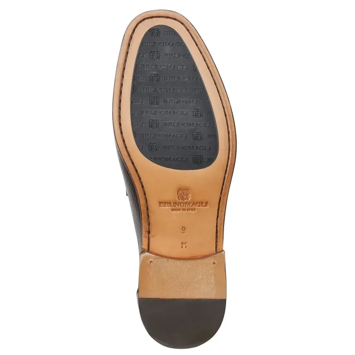 Bruno Magli Tonio Slip On Loafer Brown Cervo Leather Men Loafers and Slipons