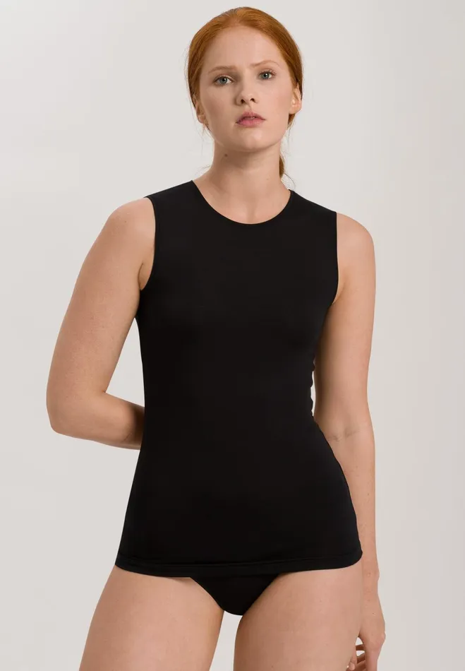Built Up Tank Top Black Women HANRO Lounge Tops