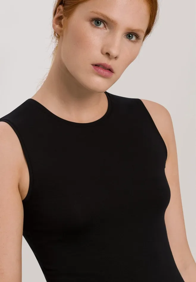 Built Up Tank Top Black Women HANRO Lounge Tops