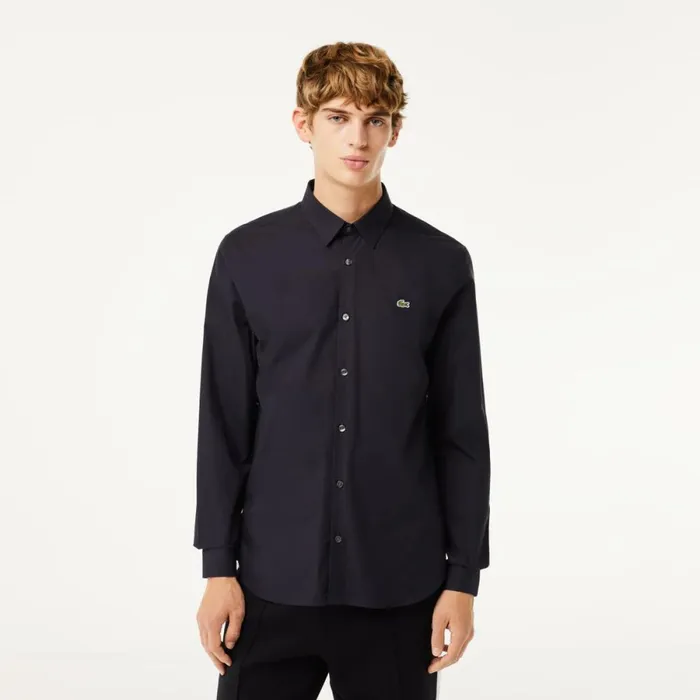 Button Down Shirts Men Lacoste Men039s Slim Fit Stretch Cotton Poplin Shirt Abysm Blue Hde Button Down Shirts Men Lacoste Men039s Slim Fit Stretch Cotton Poplin Shirt Abysm Blue Hde