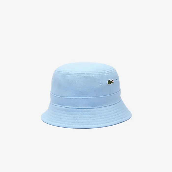 Caps and Hats MenWomen Lacoste Unisex Organic Cotton Bucket Hat Pastel Blue Hbp Caps and Hats MenWomen Lacoste Unisex Organic Cotton Bucket Hat Pastel Blue Hbp