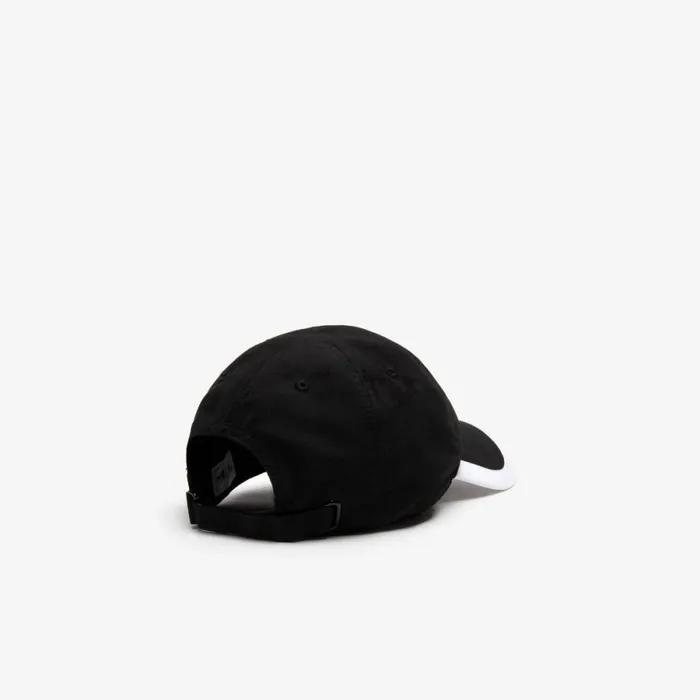 Caps and Hats MenWomen Lacoste Unisex SPORT Contrast Border Lightweight Cap Black White 258