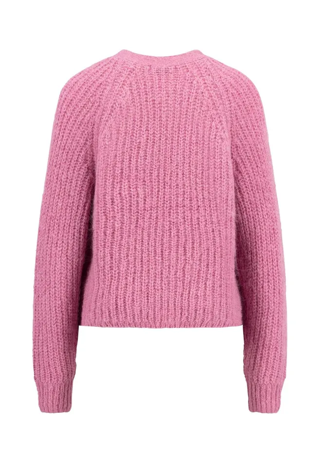 Cardigan Women FYNCHHATTON Parting Jacket Made Of Alpaca Wool Mix Mauve Rosemodern Plumwarm Gray