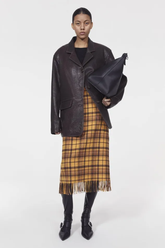 Cariana Leather Jacket Dark Brown Women Rodebjer Blazers