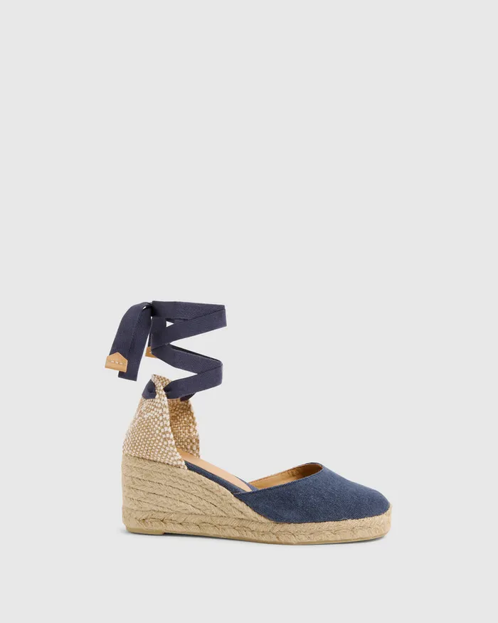 Castaer Carina6002 Azul Oxford Women Wedges
