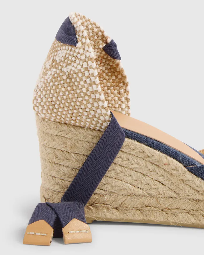 Castaer Carina6002 Azul Oxford Women Wedges
