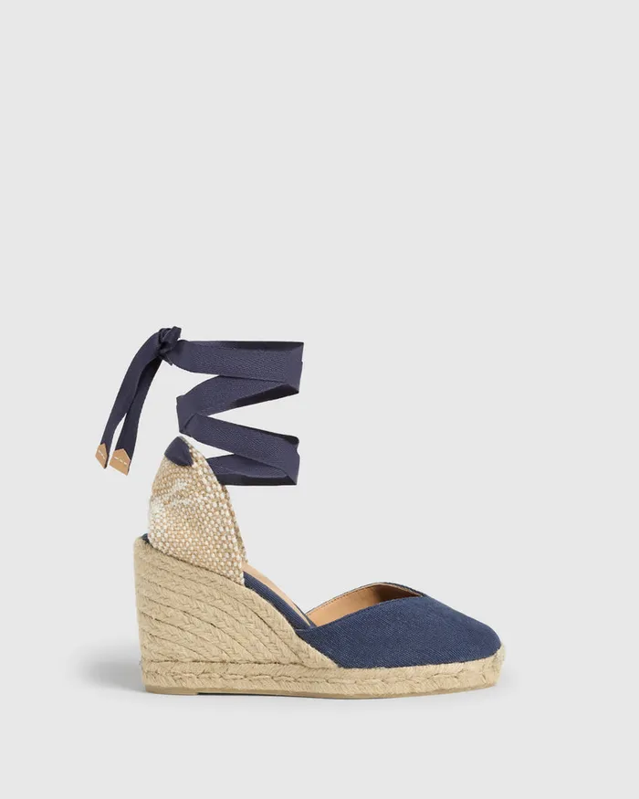 Castaer Chiara8002 Azul Oxford Women Wedges