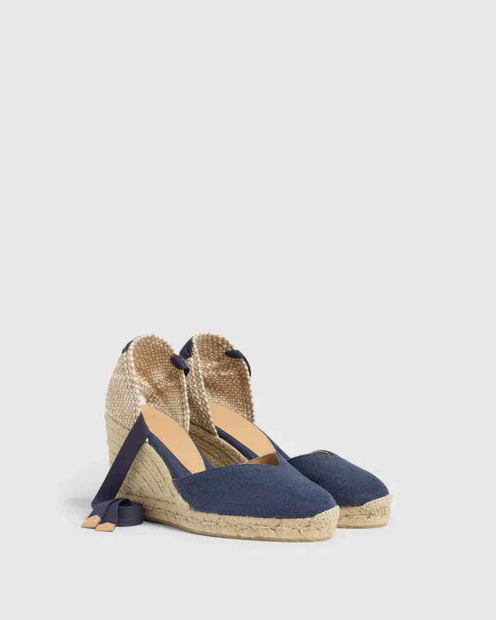 Castaer Chiara8002 Azul Oxford Women Wedges