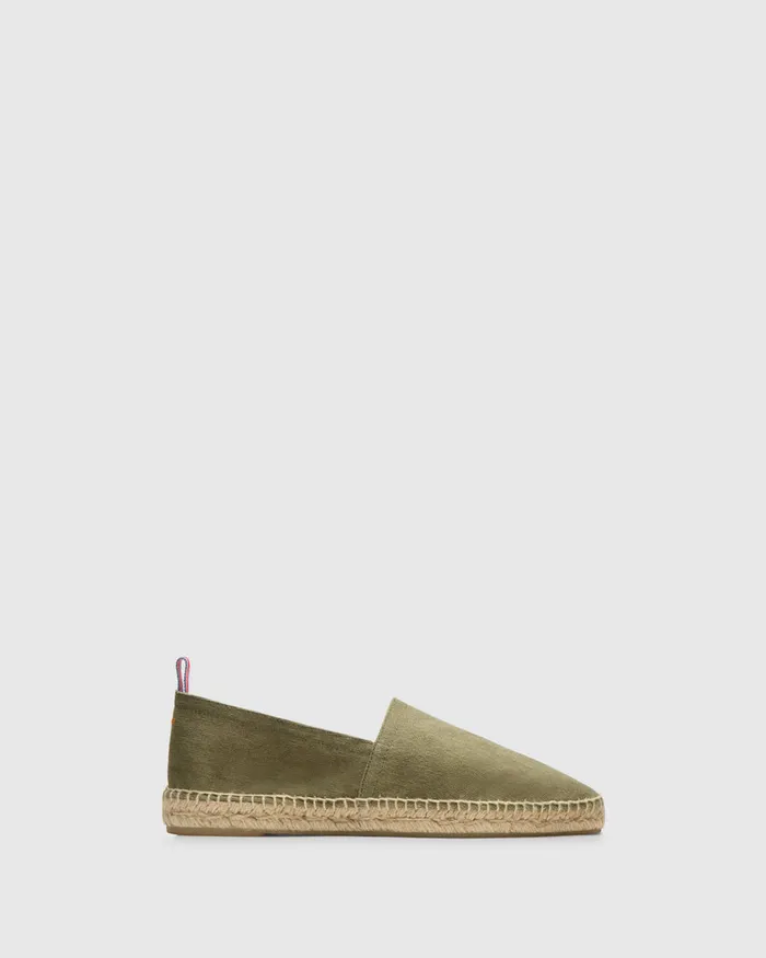 Castaer Pablo002 Olive Men Flat Shoes