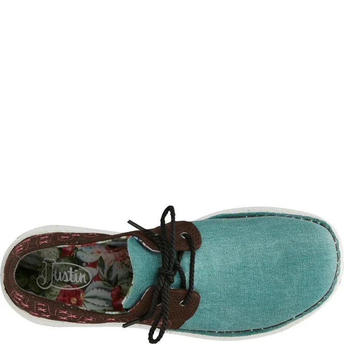 Casuals Women Justin Boots CacTie Turquoise