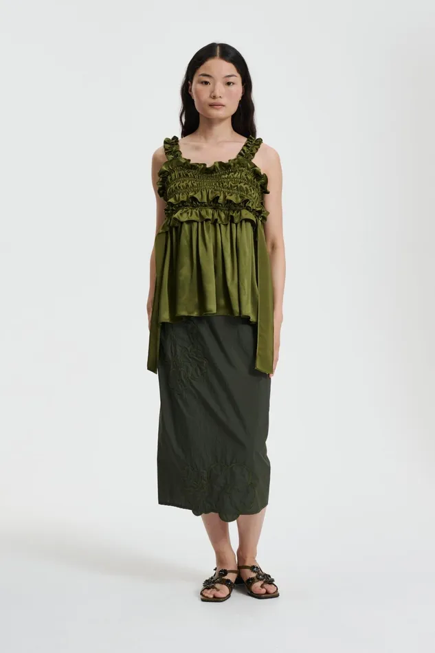 Cecilie Bahnsen Blouses Women GIA TOP Olive