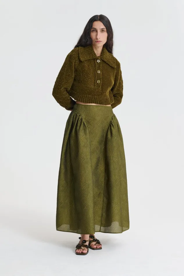 Cecilie Bahnsen Skirts Women FABIOLA SKIRT Olive