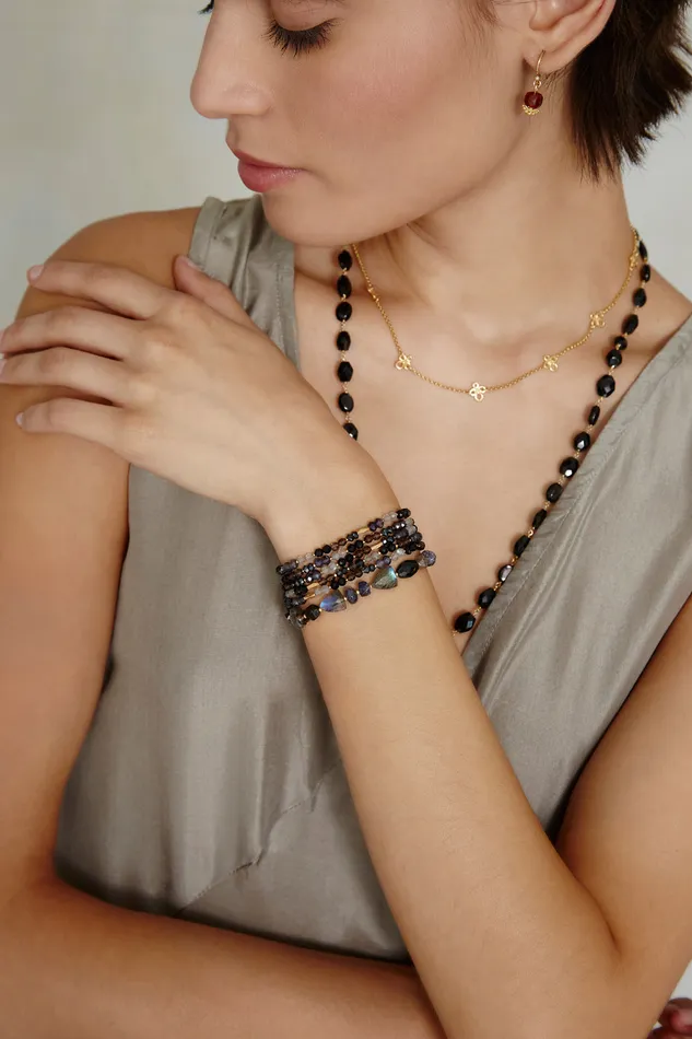 Chan Luu Bracelets Indio Naked Wrap Bracelet Black Mix 8211 Women