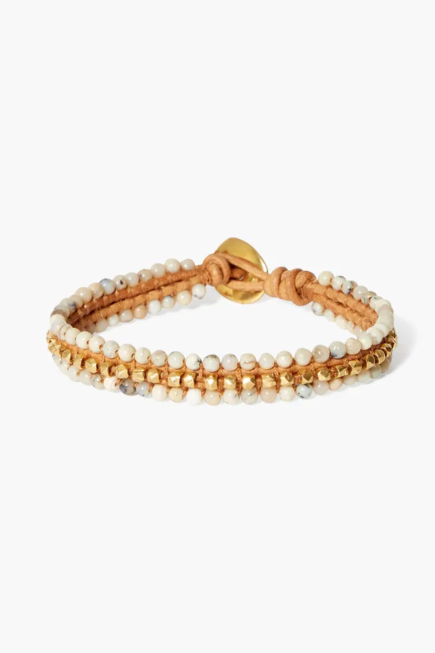 Chan Luu Bracelets Koa Cuff Wrap Bracelet Multi Brioche Agate 8211 Women