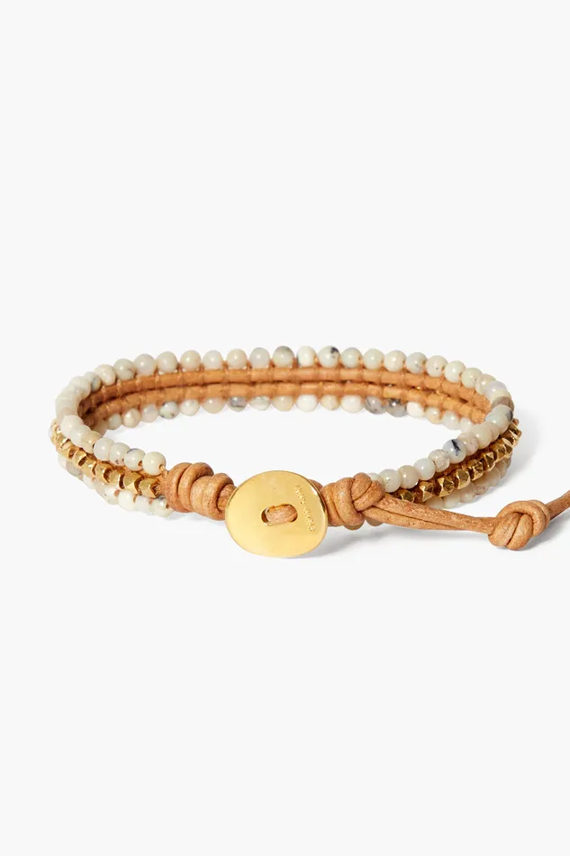 Chan Luu Bracelets Koa Cuff Wrap Bracelet Multi Brioche Agate 8211 Women