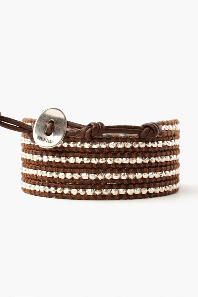 Chan Luu Bracelets Sterling Silver Wrap Bracelet Brown 8211 Women