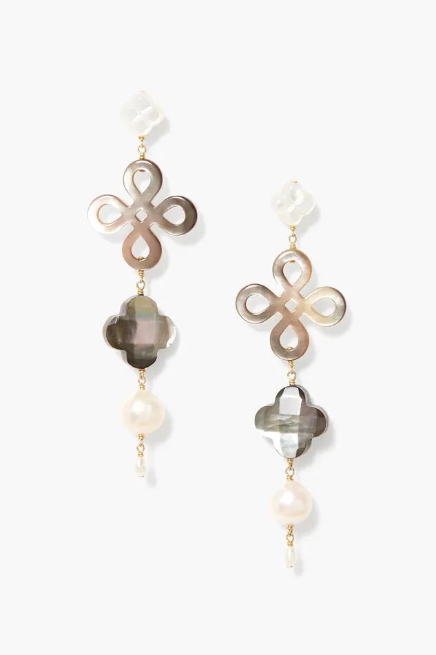 Chan Luu Earrings Clover Tiered Earrings MOP Mix 8211 Women
