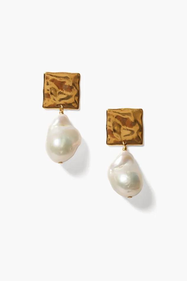 Chan Luu Earrings Minerva Earrings Gold White Pearl 8211 Women