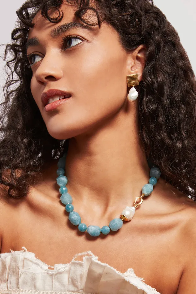 Chan Luu Earrings Minerva Earrings Gold White Pearl 8211 Women