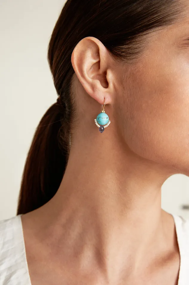 Chan Luu Earrings Neptune Earrings Turquoise 8211 Women