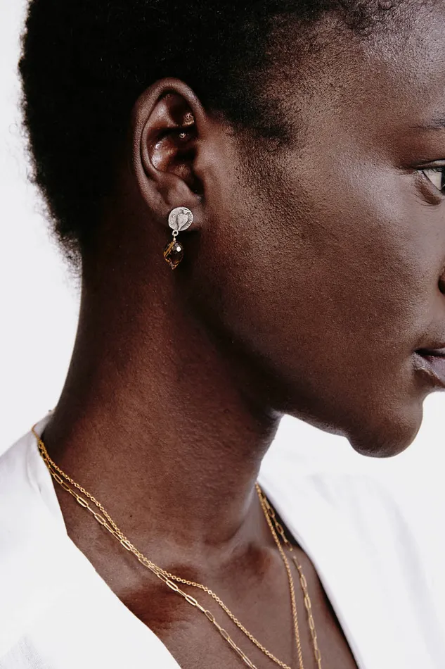 Chan Luu Earrings Olympia Earrings Whiskey Quartz 8211 Women