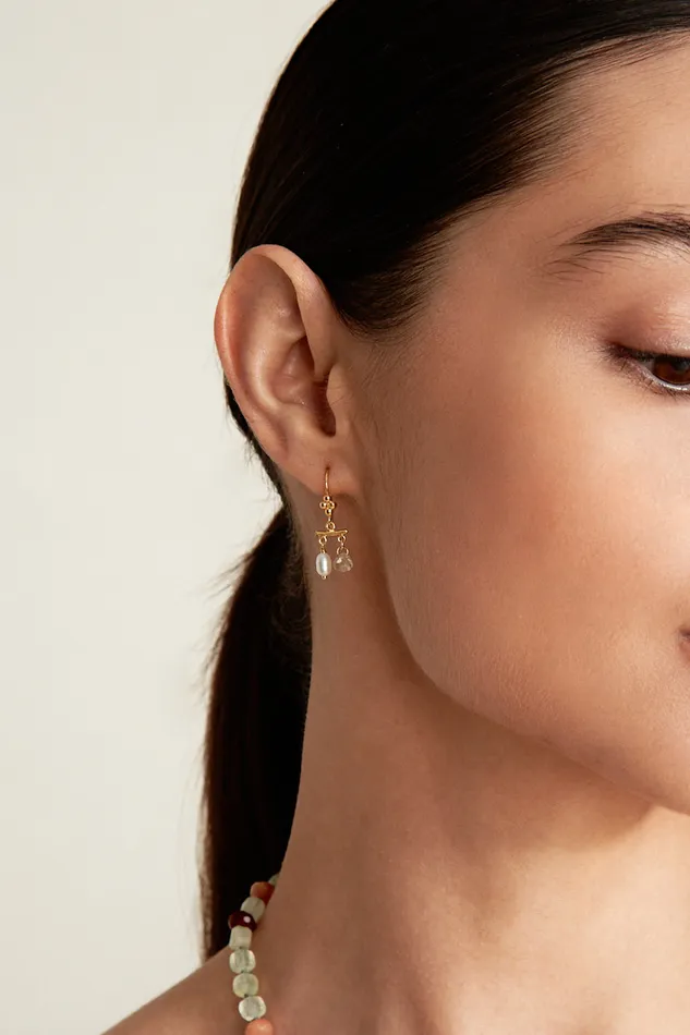 Chan Luu Earrings Talia Drop Earrings Mini White Pearl 8211 Women