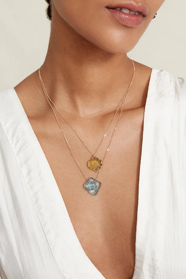 Chan Luu Necklaces 14k Gardenia Necklace Blue Topaz 8211 Women