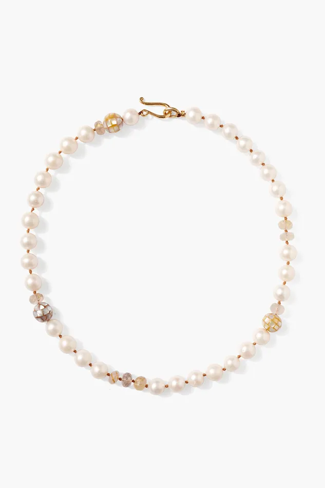 Chan Luu Necklaces Crest Necklace White Pearl Mix 8211 Women