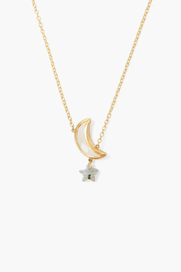 Chan Luu Necklaces Moon And Star Necklace Labradorite 8211 Women