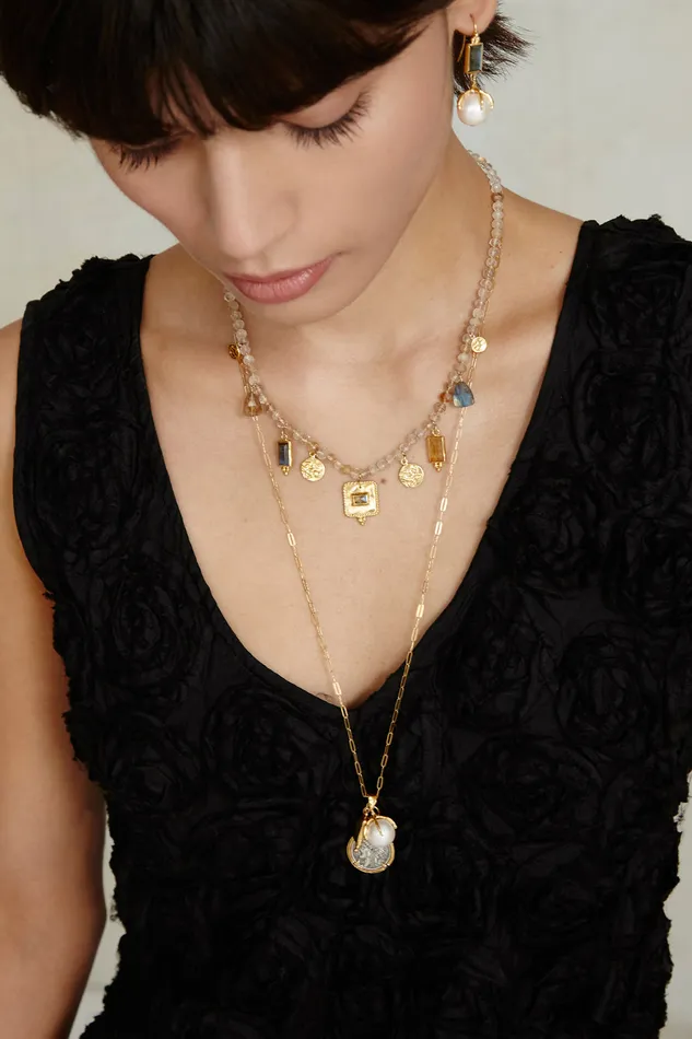 Chan Luu Necklaces Pilar Charm Necklace Rutilated Quartz 8211 Women