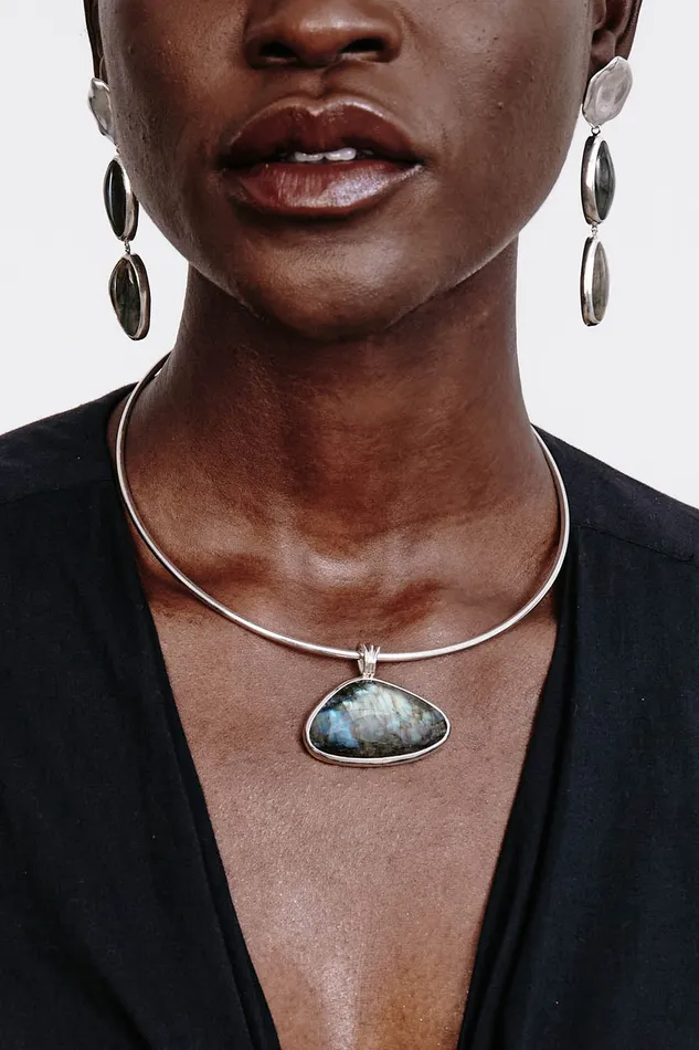 Chan Luu Necklaces Yasmine Collar Necklace Silver 8211 Women