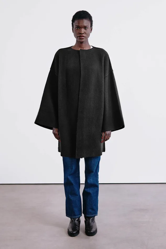 Chan Luu Outerwear Vienna Wool Cashmere Coat Black 8211 Women