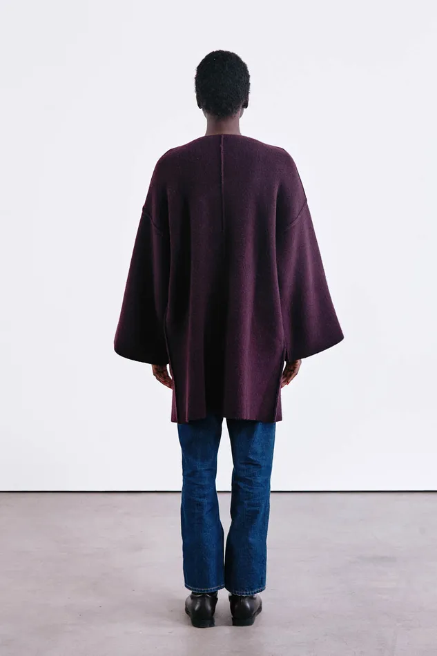 Chan Luu Outerwear Vienna Wool Cashmere Coat Wine 8211 Women