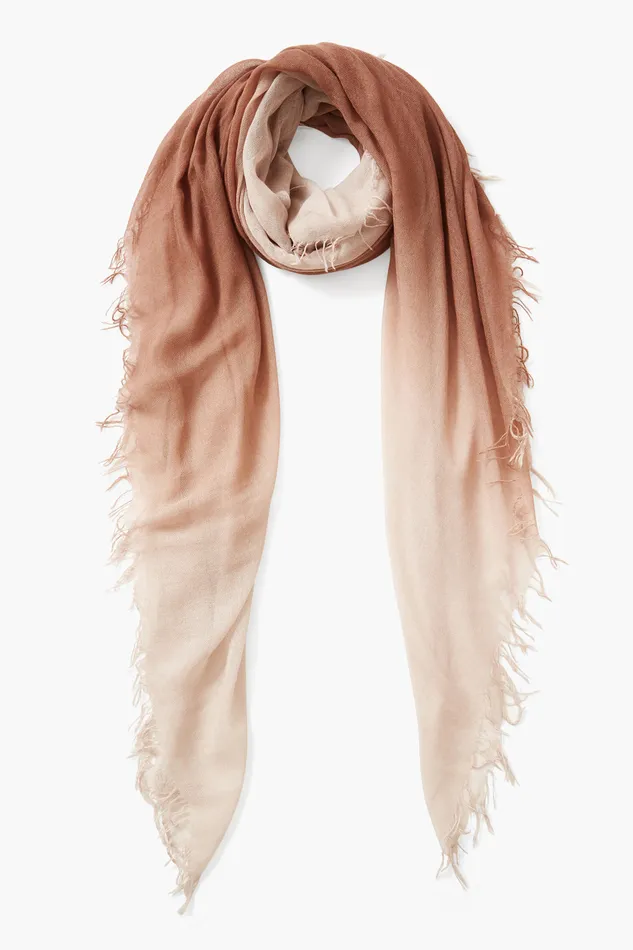 Chan Luu Scarves Cashmere And Silk Scarf Cognac Dip Dyed 8211 Women